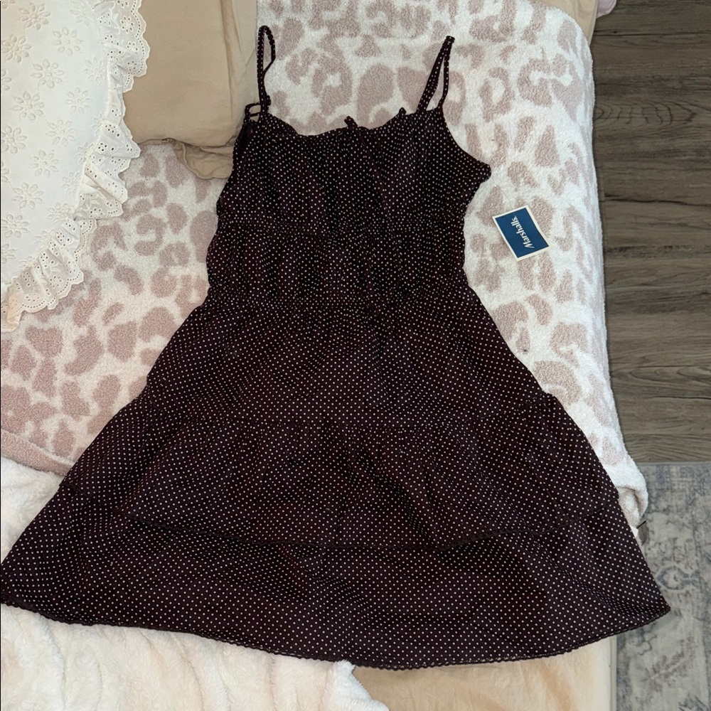 Chic Black Polka Dot Mini Dress